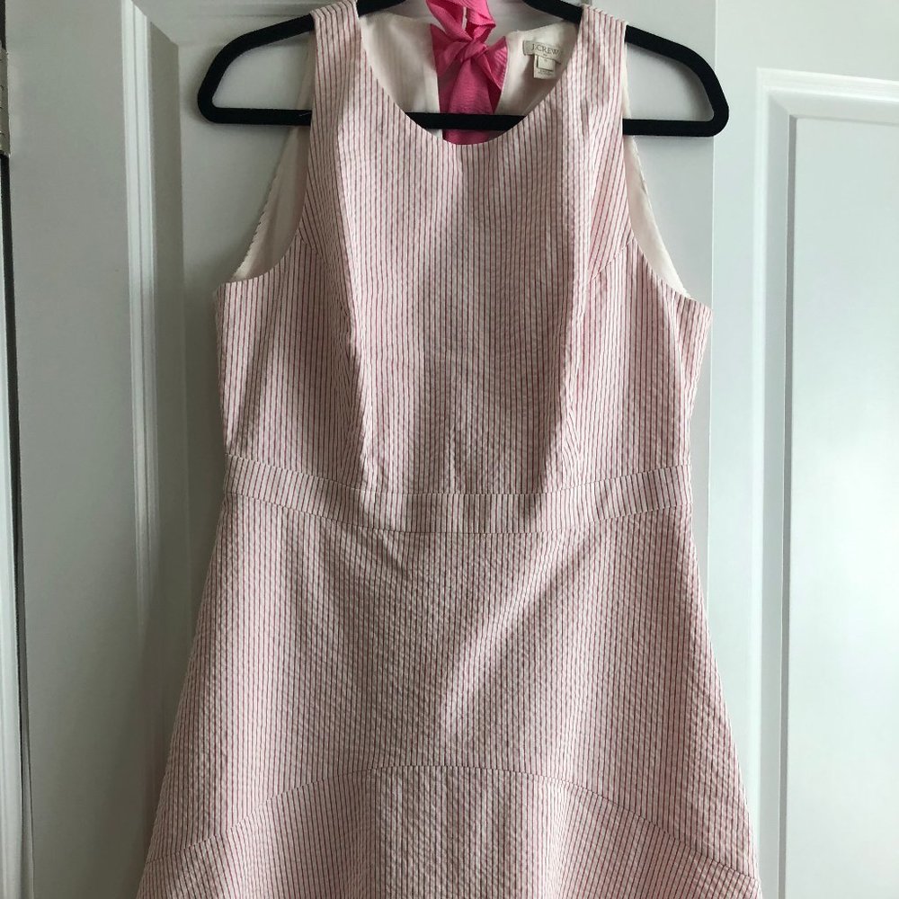Seersucker bow back dress
